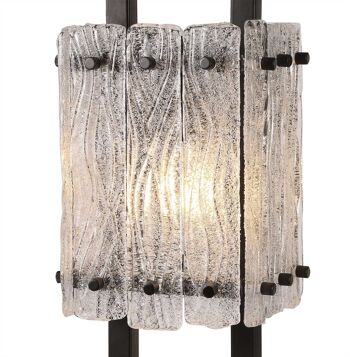 Lampe de table Grace, 1 lumière E27, noir mat/verre cristal sablé / VL08922 2
