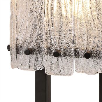 Lampe de table Grace, 1 lumière E27, noir mat/verre cristal sablé / VL08922 3