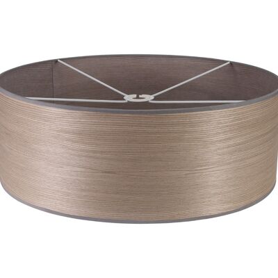 Dolores Round, paralume effetto legno 600 x 210 mm, rovere grigio/laminato bianco / VL08927