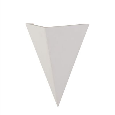 Alisha Triangle Wall Lamp, 1 x G9, White Paintable Gypsum / VL08947