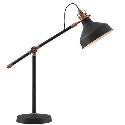 Morgana Adjustable Table Lamp, 1 x E27, Graphite/Copper/White / VL08950
