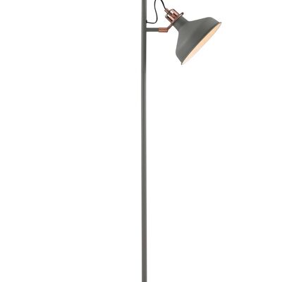 Lampada da terra Morgana, 2 x E27, grigio sabbia/rame/bianco / VL08954