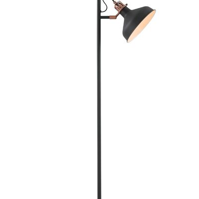 Lampadaire Morgana, 2 x E27, Sable Noir/Cuivre/Blanc / VL08956