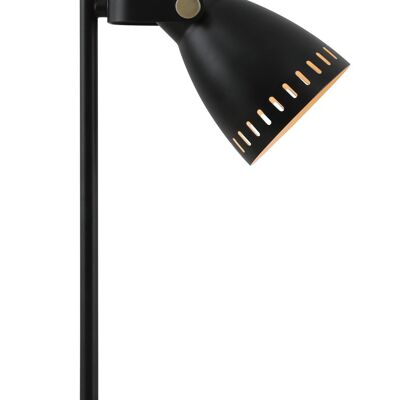 Perry Verstellbare Tischlampe, 1 x E27, Mattschwarz/Antikes Messing/Khaki / VL08957
