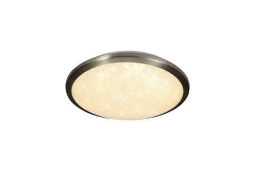 Tabitha Ceiling, 30cm 1 x 12W LED, 3000K, 750lm, IP44, Satin Nickel/Crystaline / VL08984