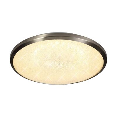 Tabitha Decke, 35 cm 1 x 18 W LED, 3000 K, 1044 lm, IP44, Satin Nickel/Kristall / VL08985