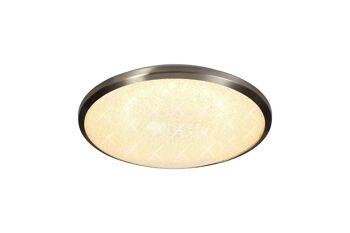 Tabitha Plafonnier, 35cm 1 x 18W LED, 3000K, 1044lm, IP44, Nickel Satiné/Cristallin / VL08985 1