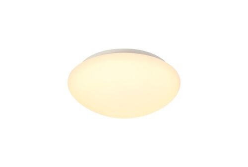 Connie Ceiling, 1 x 18W LED, 3000K, 872lm, IP44, White/Frosted Glass / VL08988