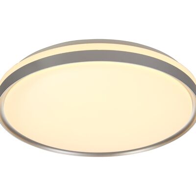 Fern Soffitto 48cm, 1 x 36W LED 3 Step-Dimmerabile, 3000K, 1575lm, IP44, Argento/Bianco Acrilico / VL08996