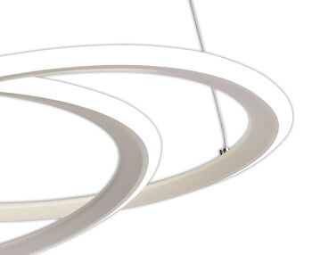 Suspension Annabelle, 1 x 40W LED, 4000K, 2996lm, Gradation en 3 étapes, Blanc mat, Garantie 3 ans / VL09003 3