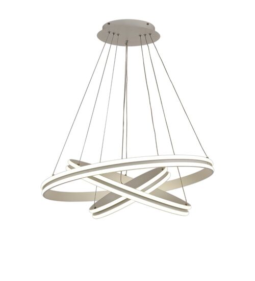 Layla Pendant, 3 Light 50W,30W,20W LED, 4000K, 5470lm, Dimmable, Matt White, 3yrs Warranty / VL09004