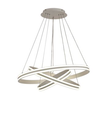 Suspension Layla, 3 ampoules LED 50W, 30W, 20W, 4000K, 5470lm, intensité variable, blanc mat, garantie 3 ans / VL09004 1