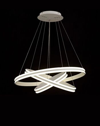 Suspension Layla, 3 ampoules LED 50W, 30W, 20W, 4000K, 5470lm, intensité variable, blanc mat, garantie 3 ans / VL09004 2