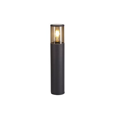 Lámpara de poste Clover de 45 cm, 1 x E27, IP54, antracita/ahumado, 2 años de garantía / VL09011/SM