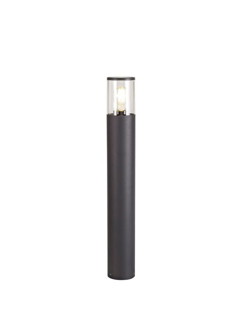Clover 65cm Post Lamp 1 x E27, IP54, Anthracite/Clear, 2yrs Warranty / VL09012/CL