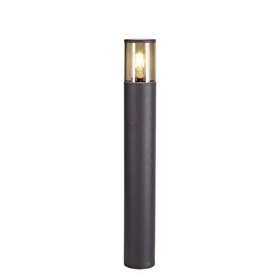 Lámpara de poste Clover de 65 cm, 1 x E27, IP54, antracita/ahumado, 2 años de garantía / VL09012/SM
