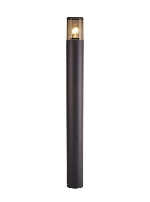 Clover 90cm Post Lamp 1 x E27, IP54, Anthracite/Smoked, 2yrs Warranty / VL09013/SM