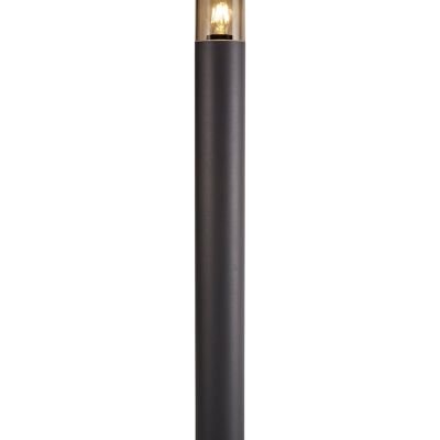 Lámpara de poste Clover de 90 cm, 1 x E27, IP54, antracita/ahumado, 2 años de garantía / VL09013/SM