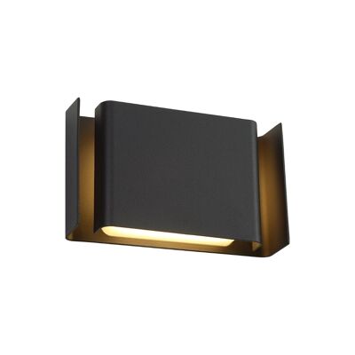 Lampada da parete Kristine, 2 x 6W LED, 3000K, 535lm, IP54, Antracite, 3 anni di garanzia / VL09019