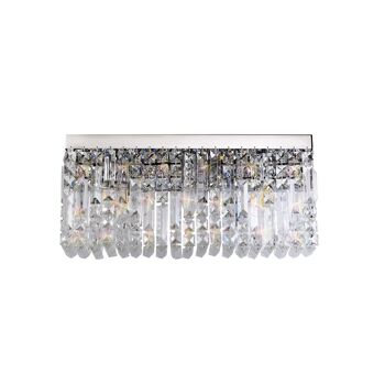 Dottie 50x24cm Grande Applique Murale Rectangulaire, 3 Lumières E14, Chrome Poli/Cristal / VL09046 3