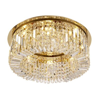 Lámpara de araña Dottie redonda de 45 cm, 5 luces E14, dorado/cristal / VL09047