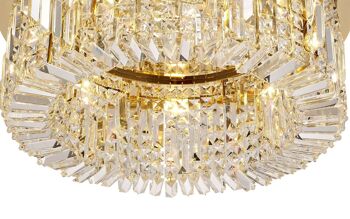 Lustre affleurant rond Dottie 65 cm, 8 ampoules E14, or/cristal / VL09048 4