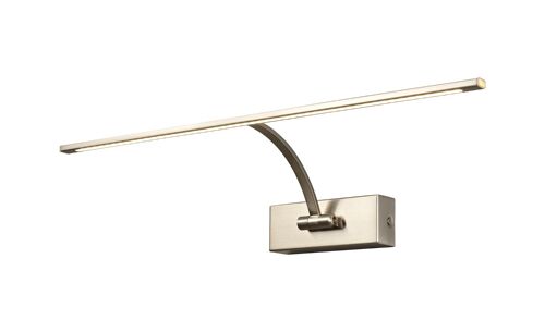Violet Large 1 Arm Wall Lamp/Picture Light, 1 x 10W LED, 3000K, 850lm, Satin Nickel, 3yrs Warranty / VL09067