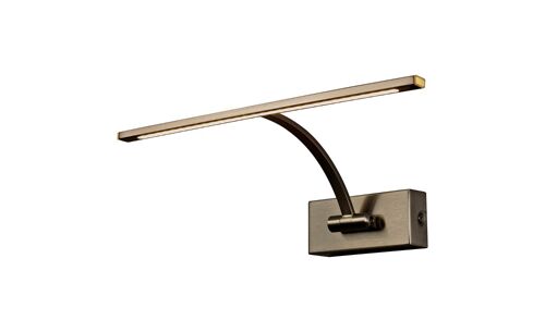 Violet Small 1 Arm Wall Lamp/Picture Light, 1 x 6W LED, 3000K, 470lm, Bronze, 3yrs Warranty / VL09070