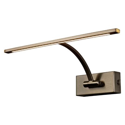 Violet Small 1 Arm Wall Lamp/Picture Light, 1 x 6W LED, 3000K, 470lm, Bronze, 3yrs Warranty / VL09070