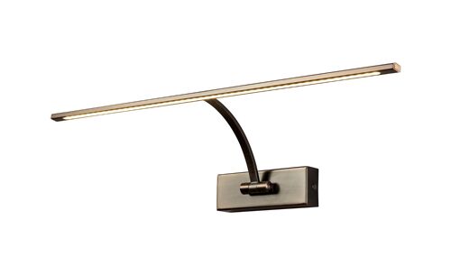 Violet Large 1 Arm Wall Lamp/Picture Light, 1 x 10W LED, 3000K, 850lm, Bronze, 3yrs Warranty / VL09071