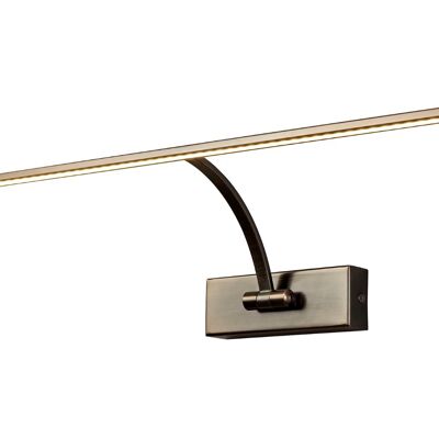 Violet Large 1 Arm Wall Lamp/Picture Light, 1 x 10W LED, 3000K, 850lm, Bronze, 3yrs Warranty / VL09071