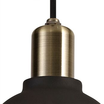 Suspension Olga, 1 lumière E27, IP65, noir mat/bronze brossé, garantie 2 ans / VL09076 4