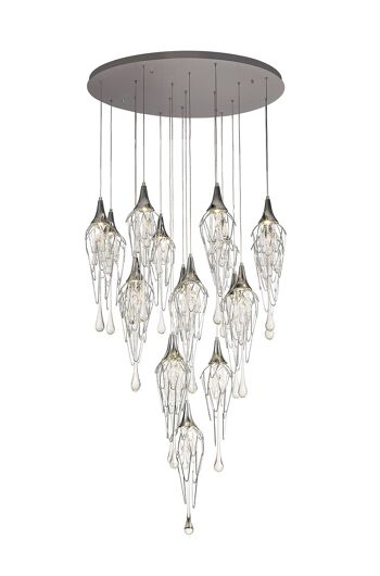 Judit Suspension ronde 5 m, 18 x GU10, chrome poli Poids de l'article : 25,3 kg / VL09092 1