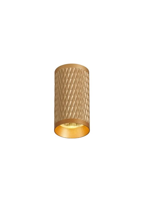 Megan 11cm Surface Mounted Ceiling Light, 1 x GU10, Champagne Gold / VL09250