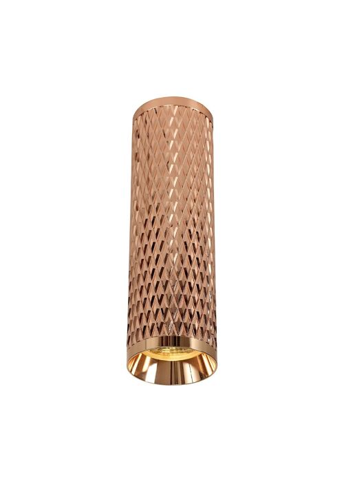 Megan 20cm Surface Mounted Ceiling Light, 1 x GU10, Rose Gold / VL09255