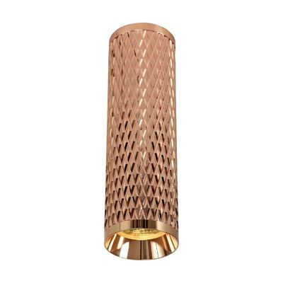 Megan 20cm Surface Mounted Ceiling Light, 1 x GU10, Rose Gold / VL09255