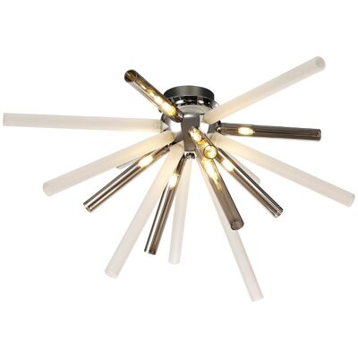 Natalie Semi-Flush 8 Light G9, Smoked & Frosted/Polished Chrome / VL09282