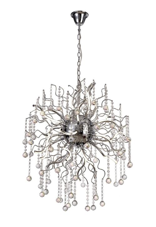 Caitlin Dimmable Pendant, 24 x 1.7W LED, 3000K, 3150lm, Polished Chrome, 3yrs Warranty / VL09362