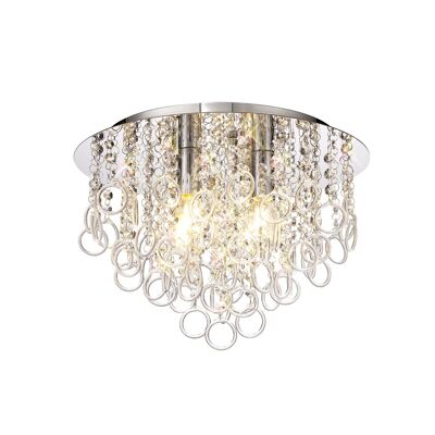 Penny Ceiling, 4 Light E14, Polished Chrome/Crystal / VL09365