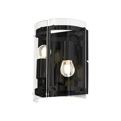 Aplique Lily, 2 Luces E27, Negro Mate / VL09403