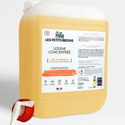 Kit Lessive Liquide Concentrée Fleurs Blanches 10L