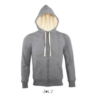 Sudadera unisex con cremallera - SHERPA Gris Mezcla