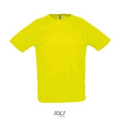 Camiseta running para hombre - SPORTY Amarillo Neón