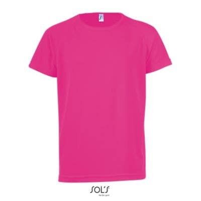Camiseta running para hombre - SPORTY KIDS Rosa Fluor 2