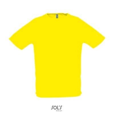 Camiseta running para hombre - SPORTY limón