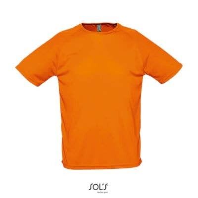 Camiseta running para hombre - SPORTY Naranja Fluor