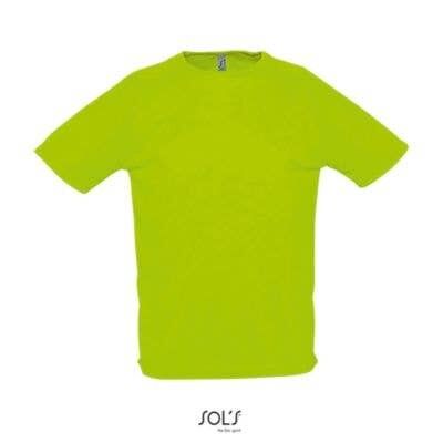 Camiseta running para hombre - SPORTY Verde Neón
