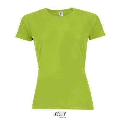 Camiseta running  de mujer - SPORTY WOMEN Verde Manzana