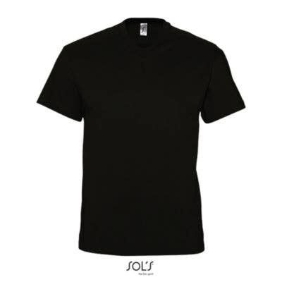 camiseta hombre - cuello pico - VICTORY - color negro