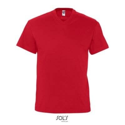 camiseta hombre - cuello pico - manga corta - VICTORY - color Rojo